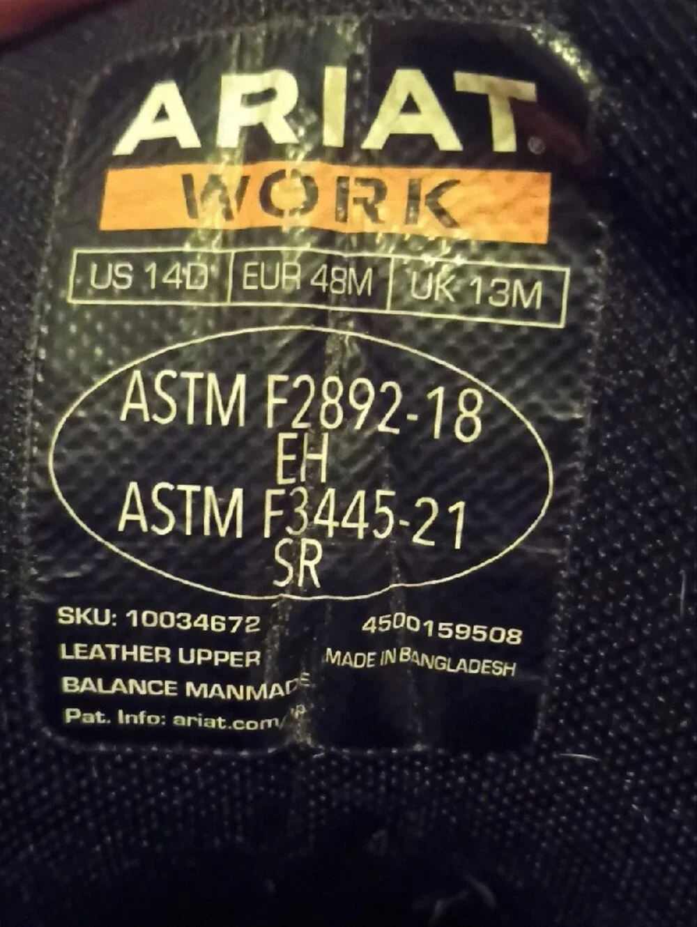 Ariat Brown and Black Men's Work Boots with Reinforced Toe